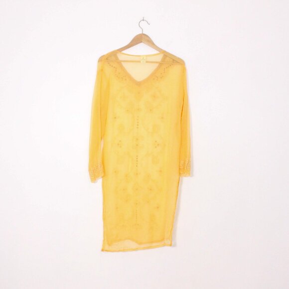 *Gul Meena Yellow Cover Up - Picture 7 of 7